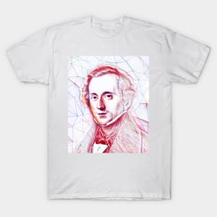 Felix Mendelssohn Portrait | Felix Mendelssohn Artwork | Line Art T-Shirt